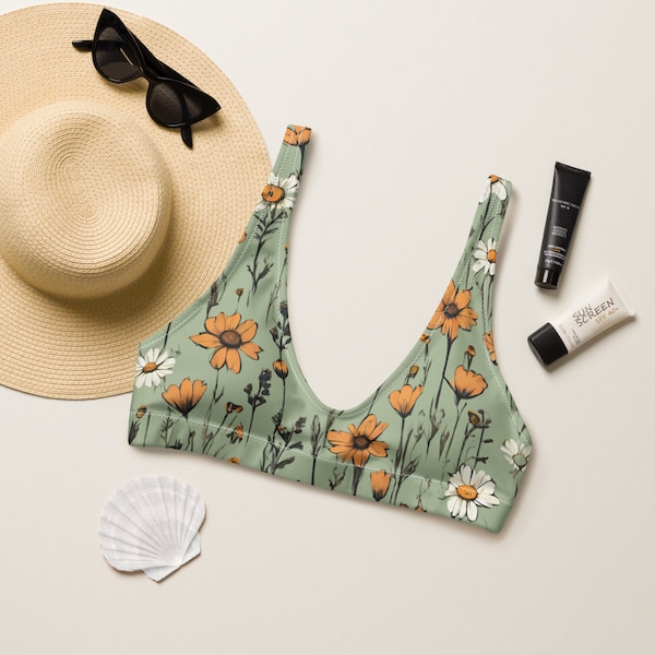 Flower Bikini Etsy