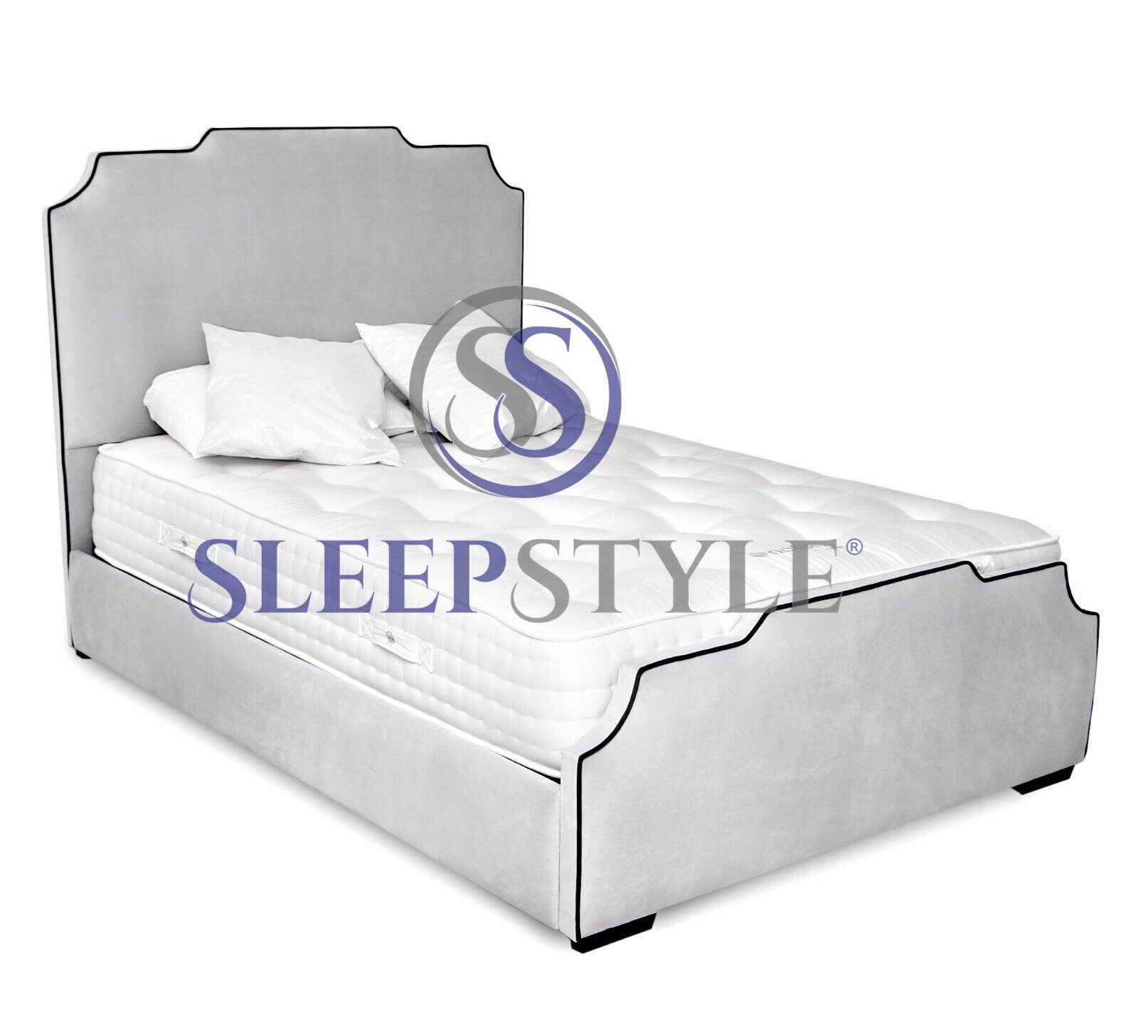 5FT Kingsize Louis Art Deco Bed Frame Choose Any Fabric Custom Made