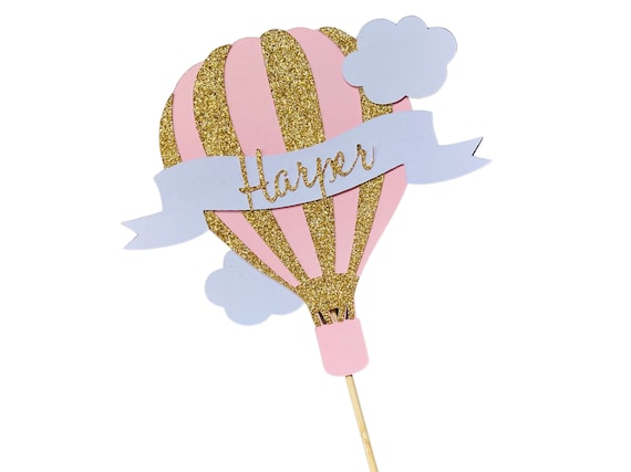 Hot Air Balloon Cake Topper Hot Air Balloon Custom Cake Etsy