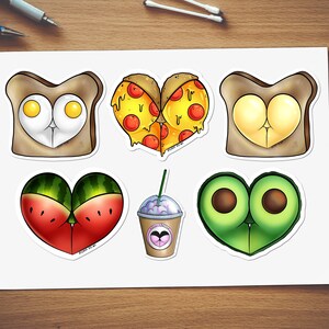 Booty Snacks Sticker Set Funny Junk Food Ass Stickers For Laptop Computer Gifts And More Etsy