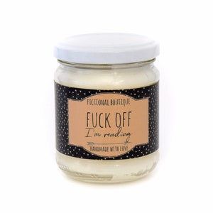 Fuck Off I M Reading Candle Bookish Candle Palm Wax Candle Hand Poured Candle Bookish Merch