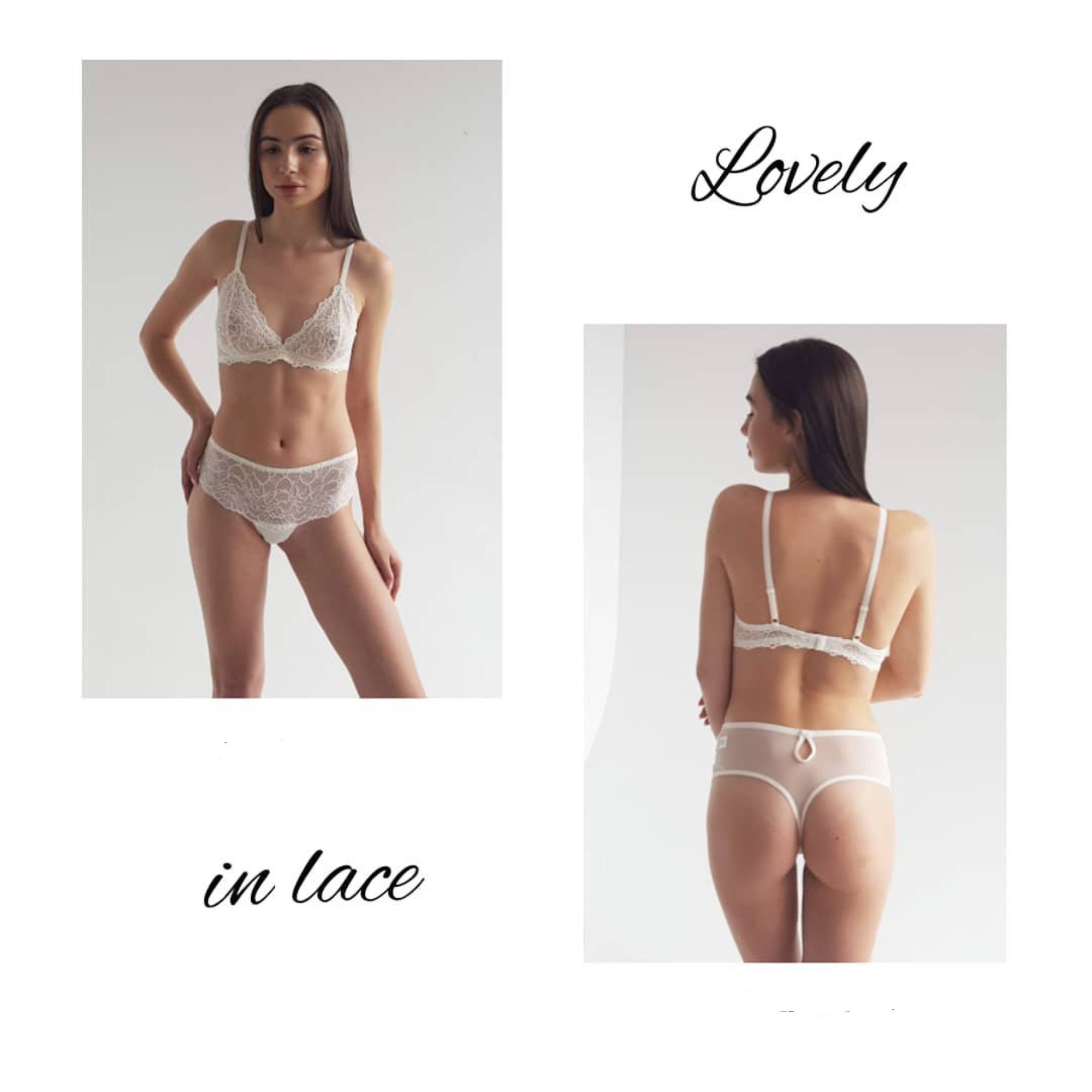 Комплекты Anais Hope set White, Белый, 3XL An_Hope set White 3XL - Anais - Эротические комплекты: лиф и трусики - Купить