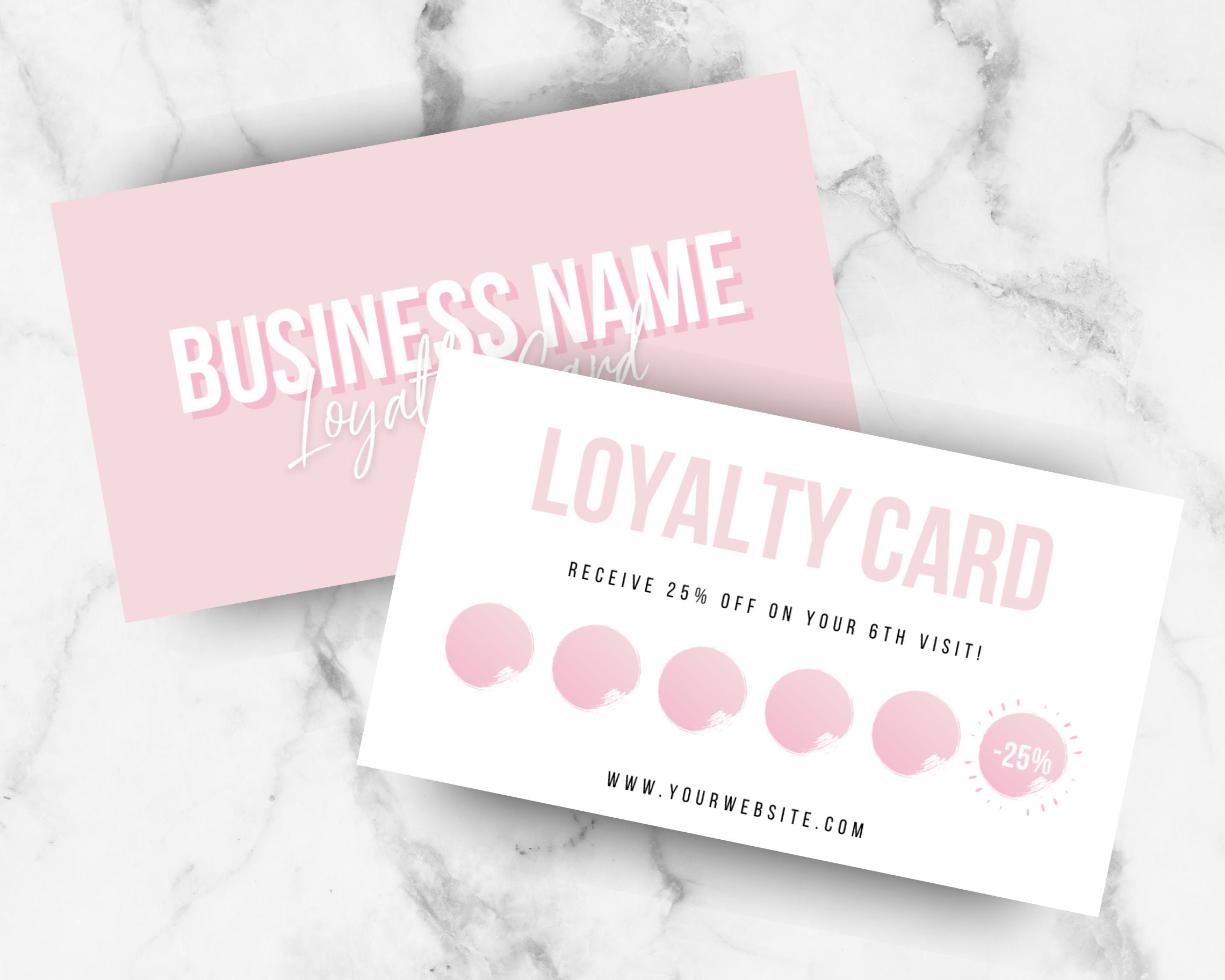 Printable Loyalty Card Beauty Loyalty Card Template Editable Etsy