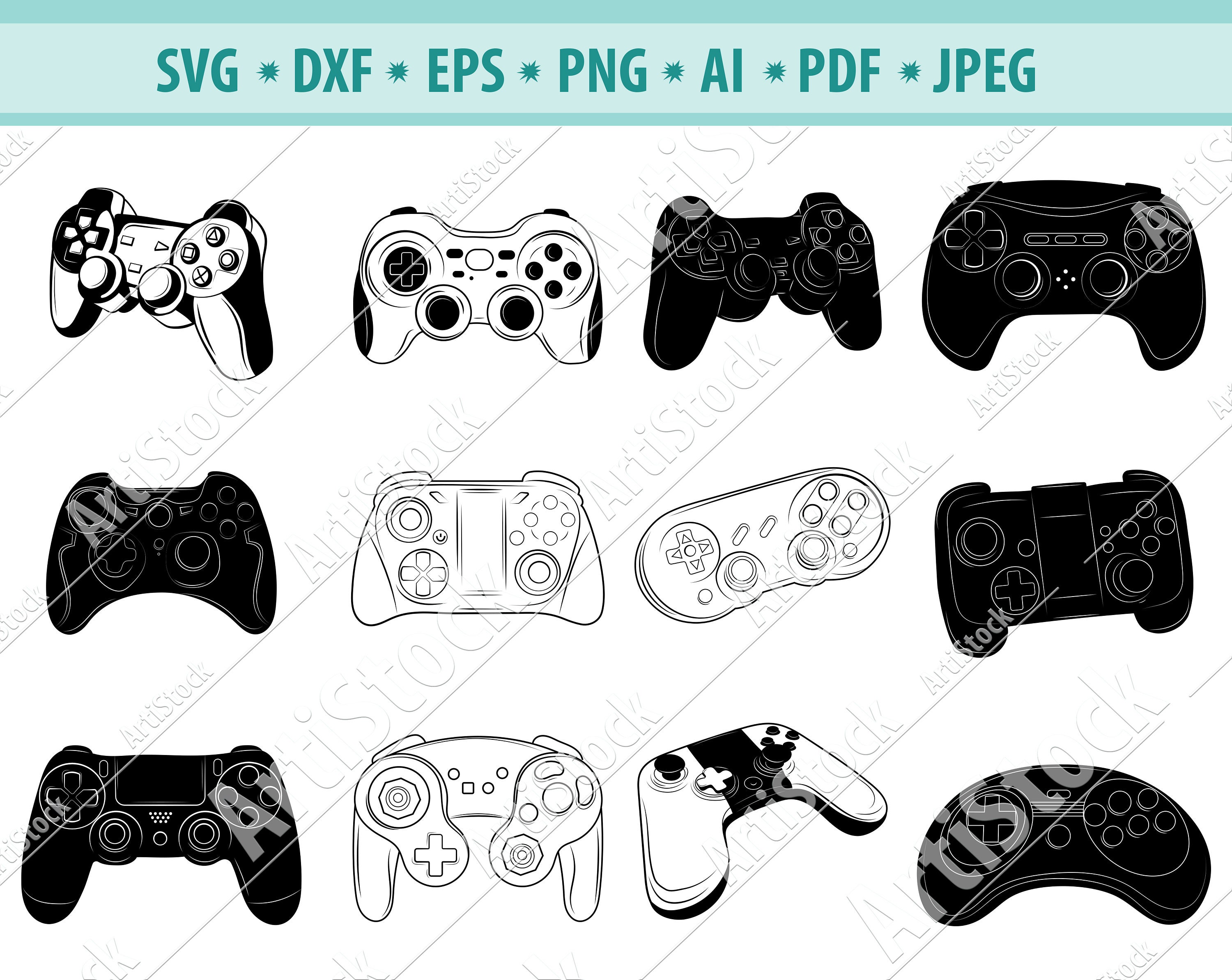 Playstation Svg Gamer SVG Video Game Controller Joystick Silhouette