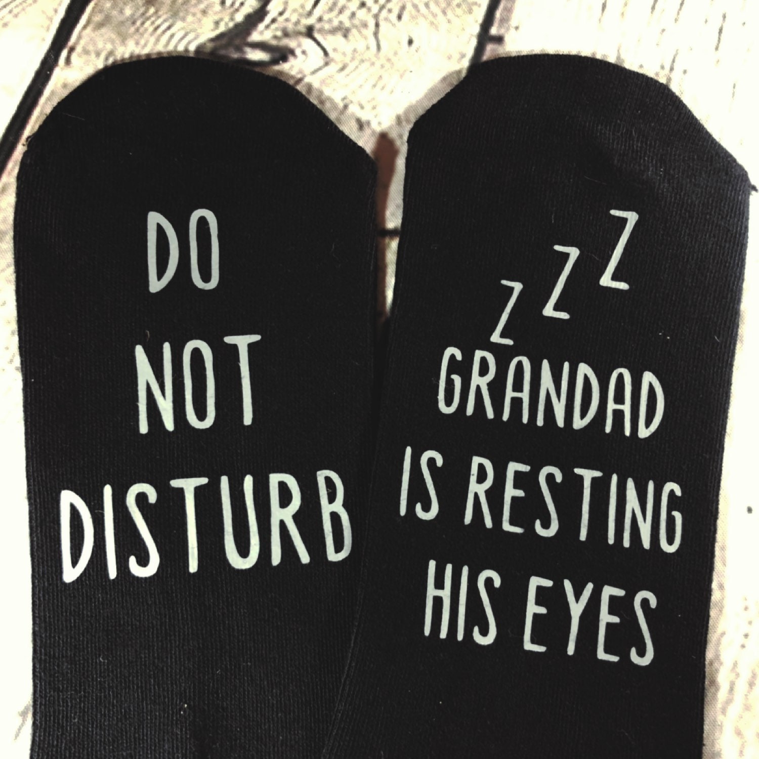 Do Not Disturb Grandad Is Resting His Eyes Socks - Novelty Cotton Gifts Family Stocking Filler