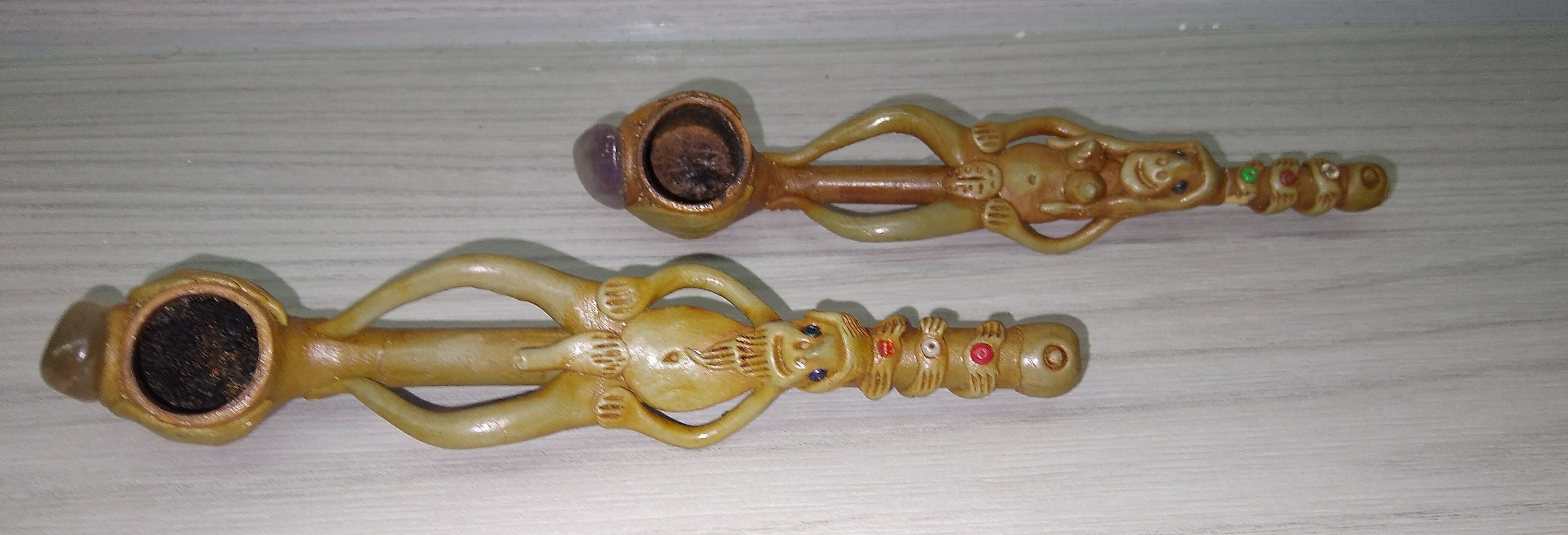 Set Of 2 Nude Woman Nude Man Tobacco Pipes Handmade Naked Fun 5 Long Etsy