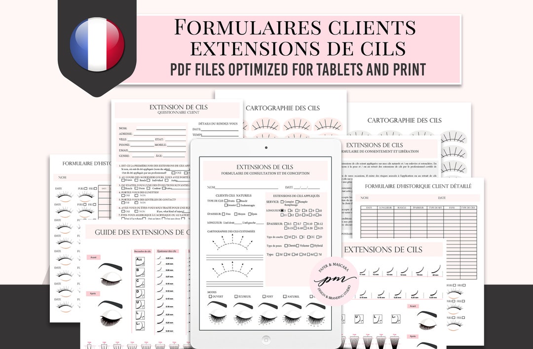 Formulaires De Technicien En Extensions De Cils Formulaires De