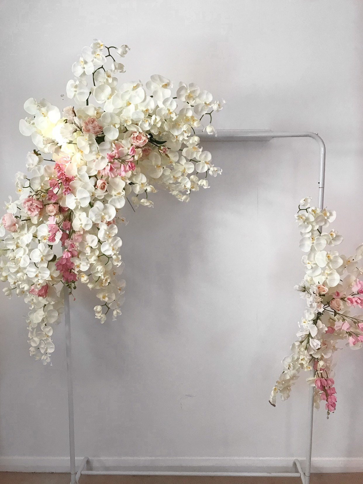Wedding Flower Arch, Floral Arch Swag, Flower Arch Decor, Orchid