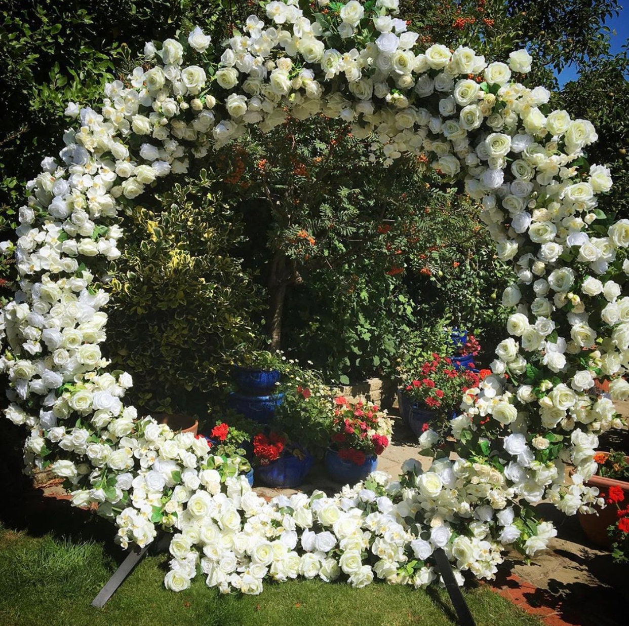 xl Flower Garland, Large Flower Arch Wedding Arch, Moongate, Moongate, Circle Arch