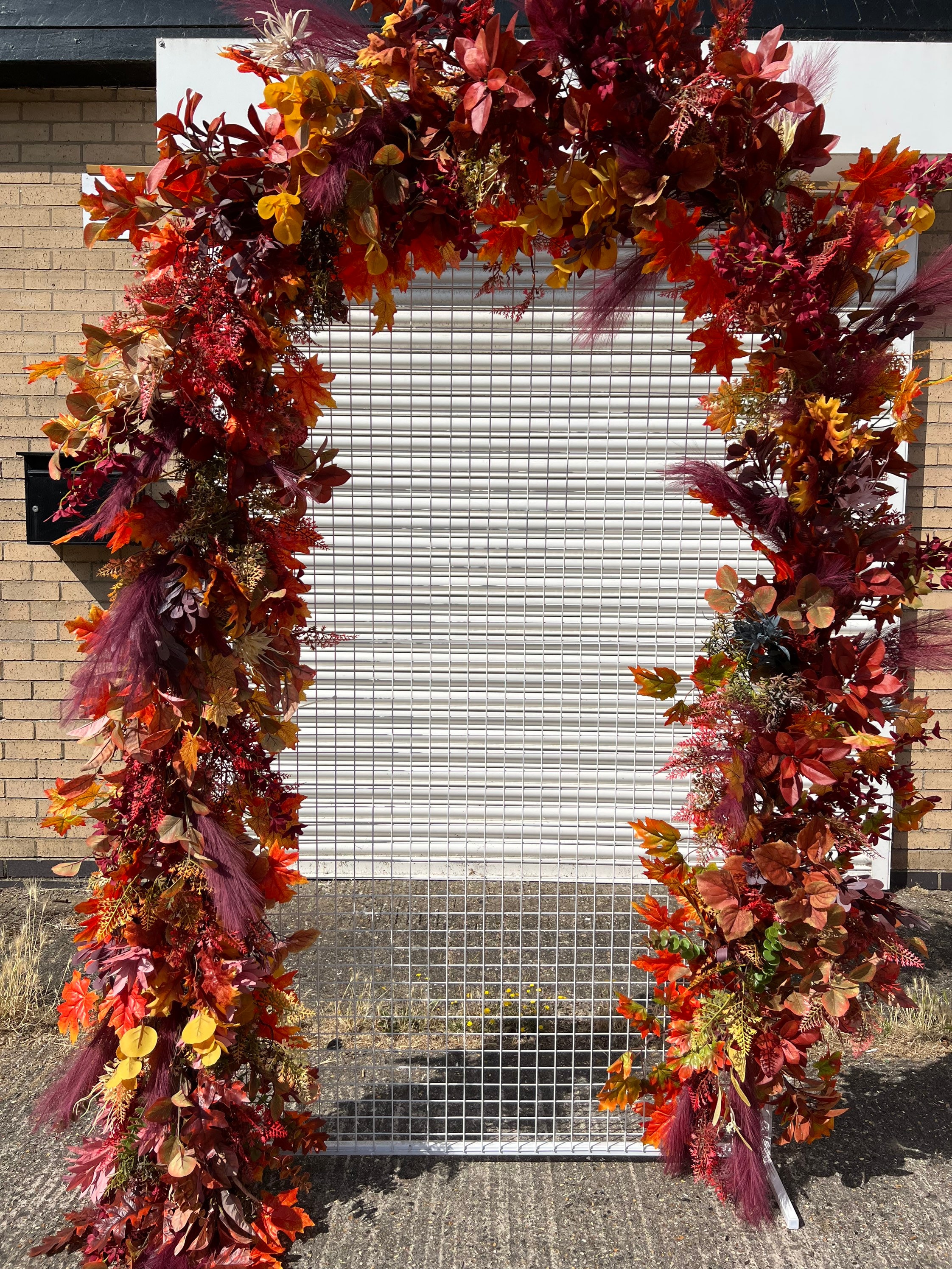 Fall Burgundy Flower Garland, Moody Fall Decor, Halloween Garland Autumn Doorway Decor
