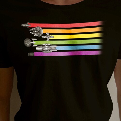 Lgbt Rainbow Gay Pride Sci Fi Mashup Nerd T Shirt Etsy
