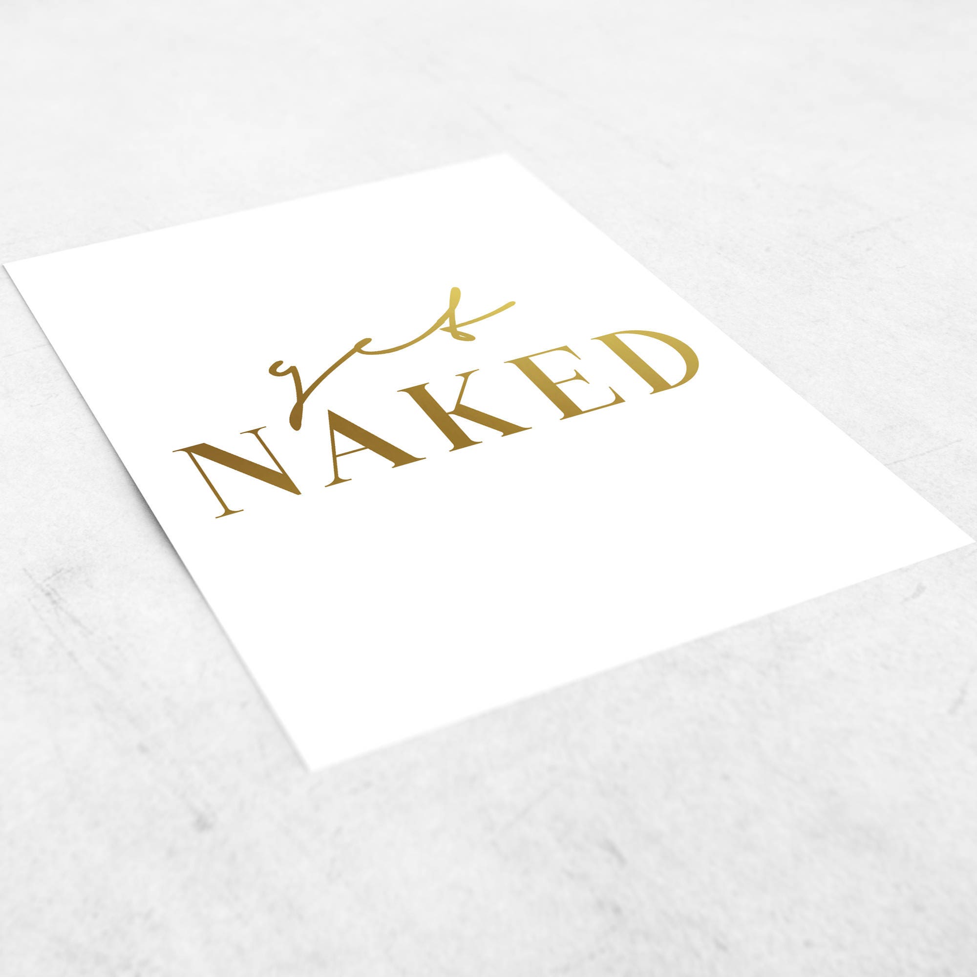 Gold Get Naked Print Bathroom Wall Art Get Naked Scandinavian Dorm Room Poster Typography