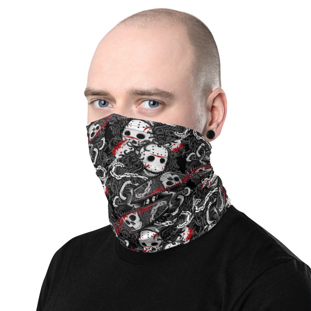 Horror Face Mask Neck Gaiter Jason Voorhees vrijdag de 13e Etsy België
