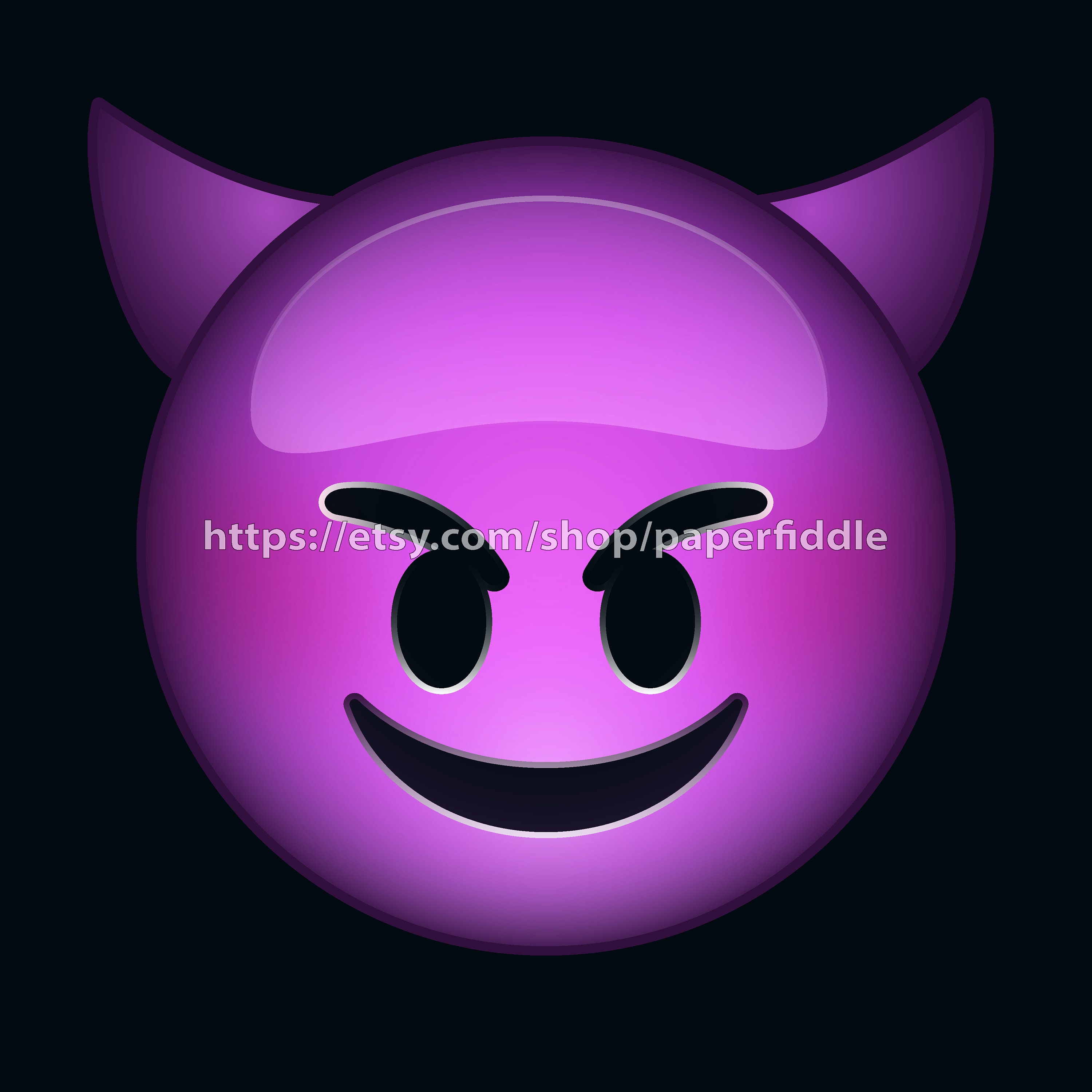 Purple Devil Emoji Adobe Illustrator 2020 Source File Etsy