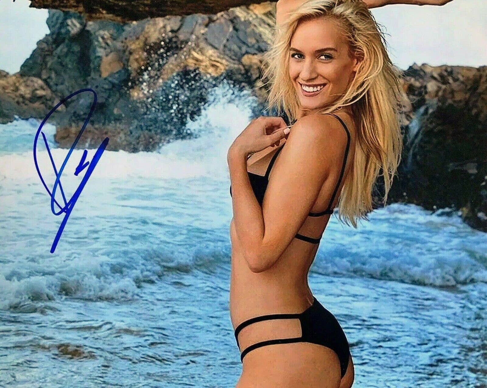 Paige Spiranac Lpga Golfer Hot Beach Autogramm Signiert Auto Etsy