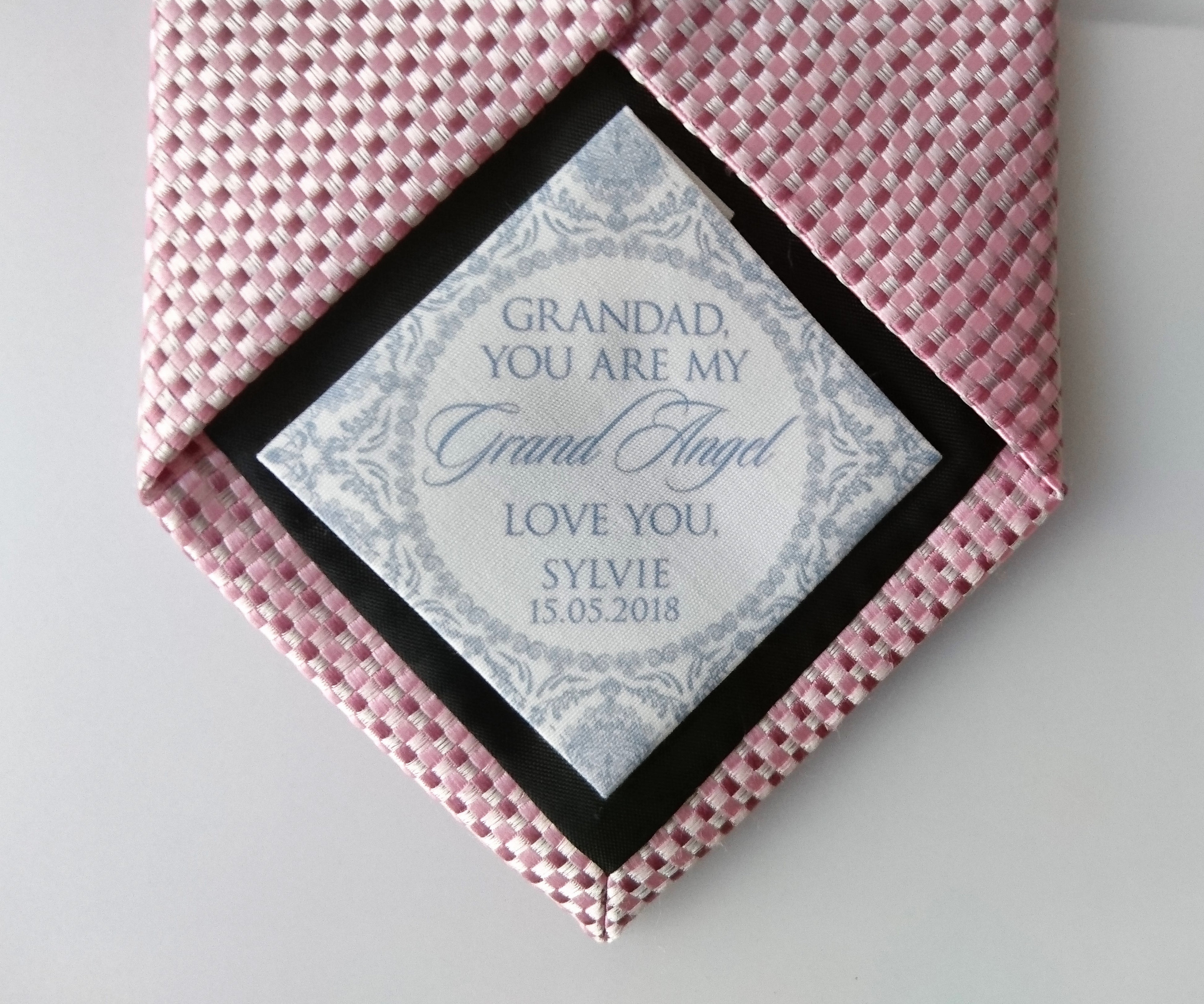 Personalised Tie Patch For Grandad, Gift To Grandfather’s Gift, Grandpa Gifts, Gifts Grandpa, Personalised Grandad