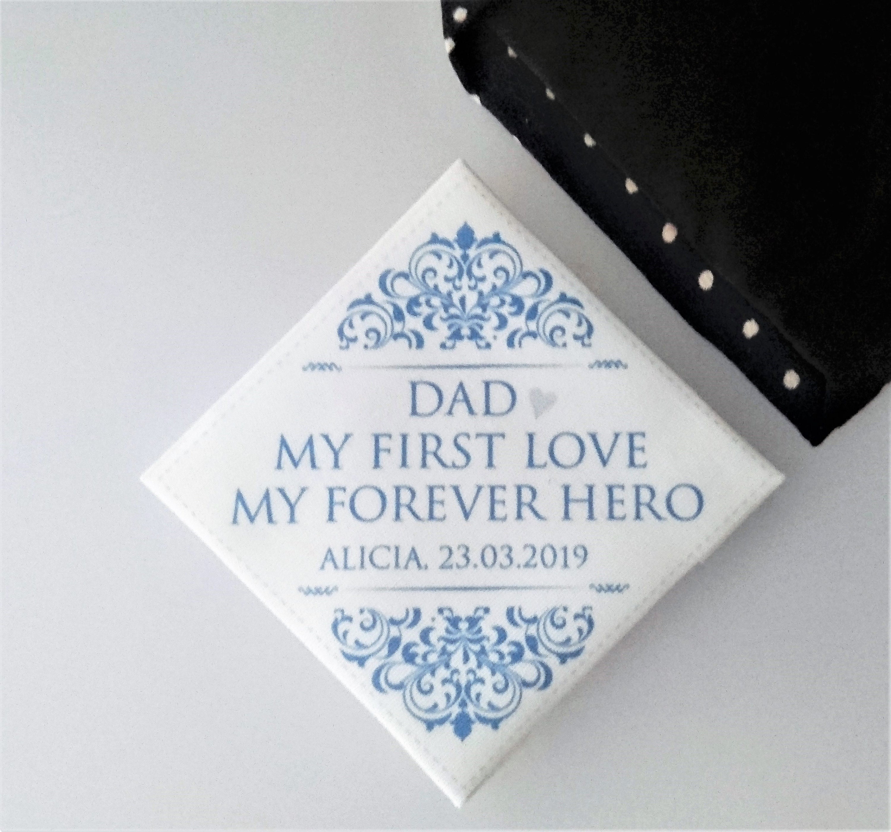 Personalised Wedding Tie Patch | Father Of The Bride Personalised Gift Wedding Keepsake Father’s On A Day