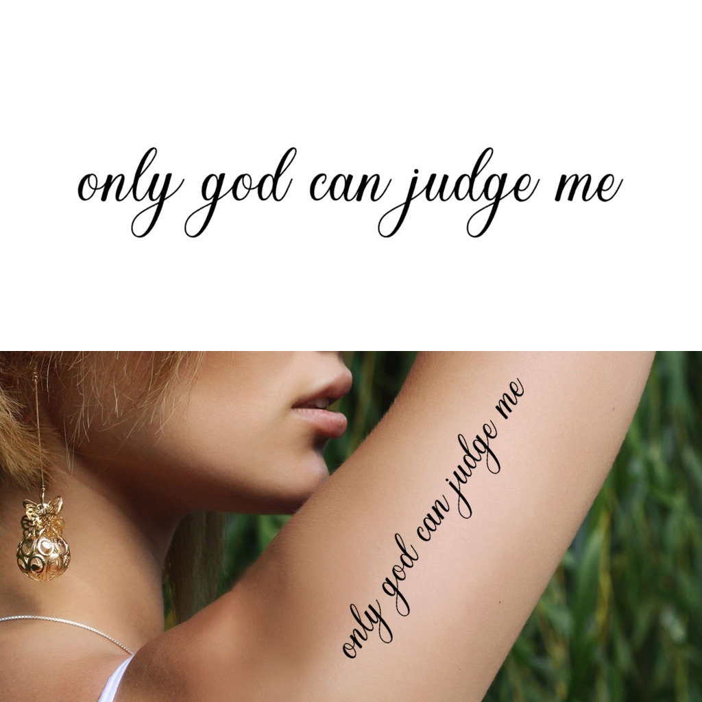 Only God Can Judge Me Set Of Only God Can Judge Me Etsy