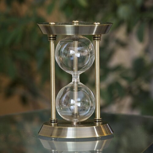 Antique Brass Urn Fillable Hourglass Etsy