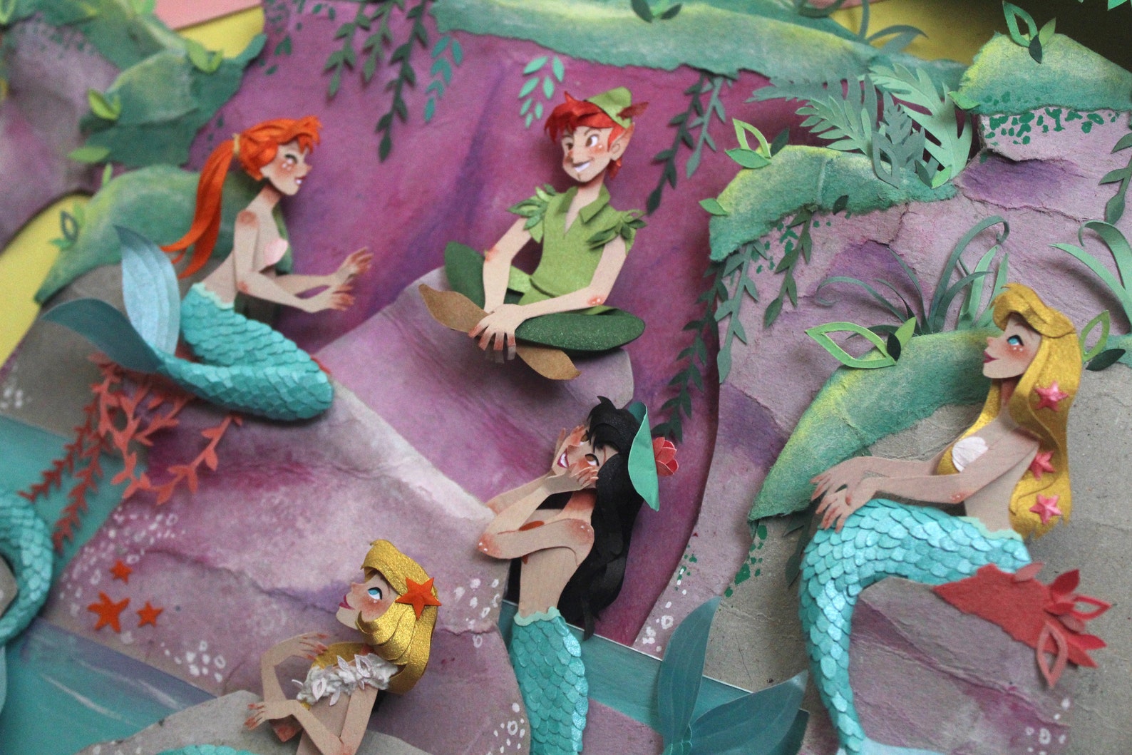 Peter Pan Mermaid Lagoon Original Art Etsy