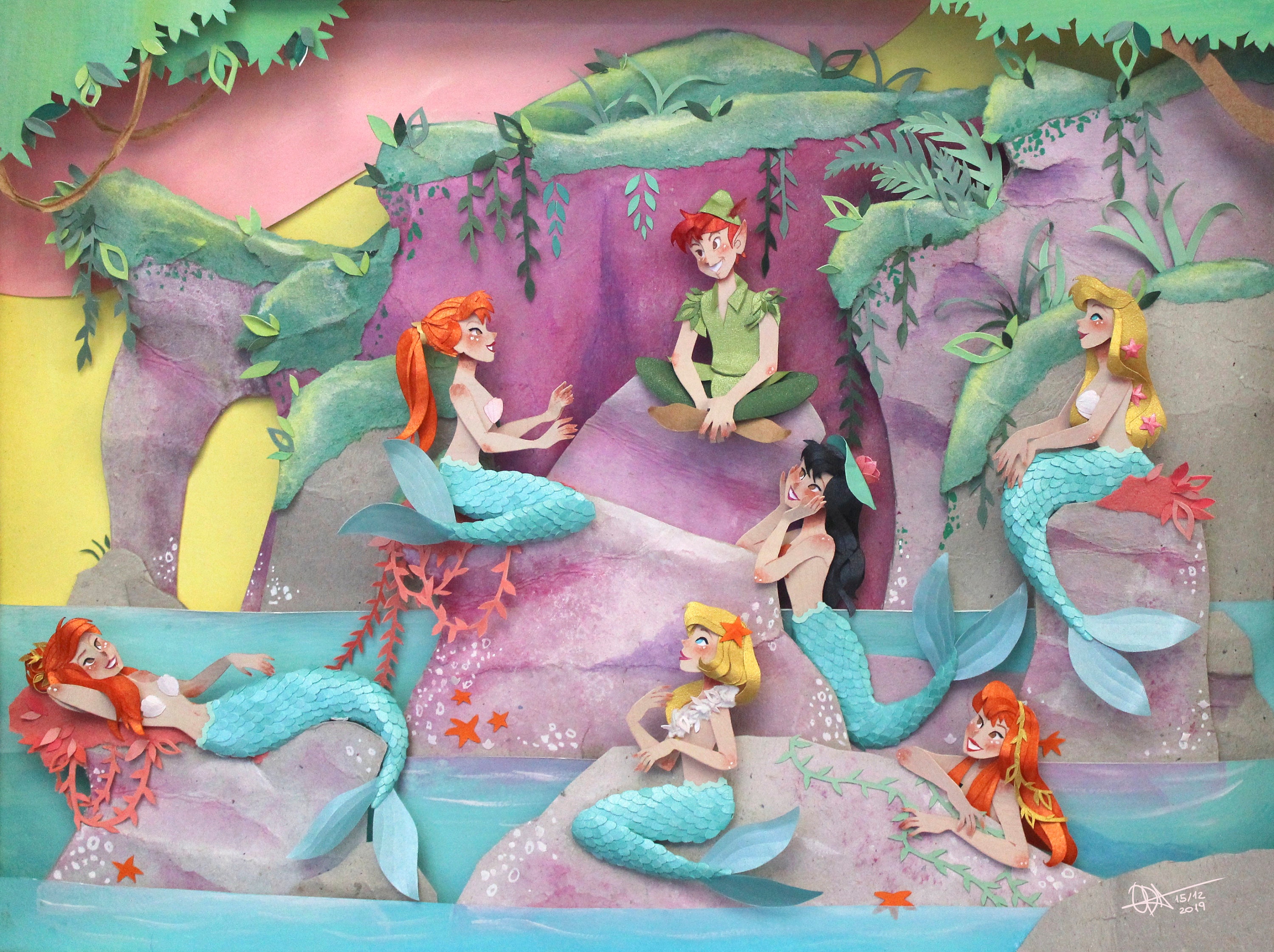 Peter Pan Mermaid Lagoon Print Etsy
