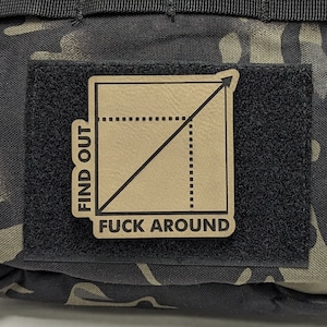 Fuck Around And Find Out Chart Patch Funny Meme Morale Patch For Tactical Hat Range Bag Hook