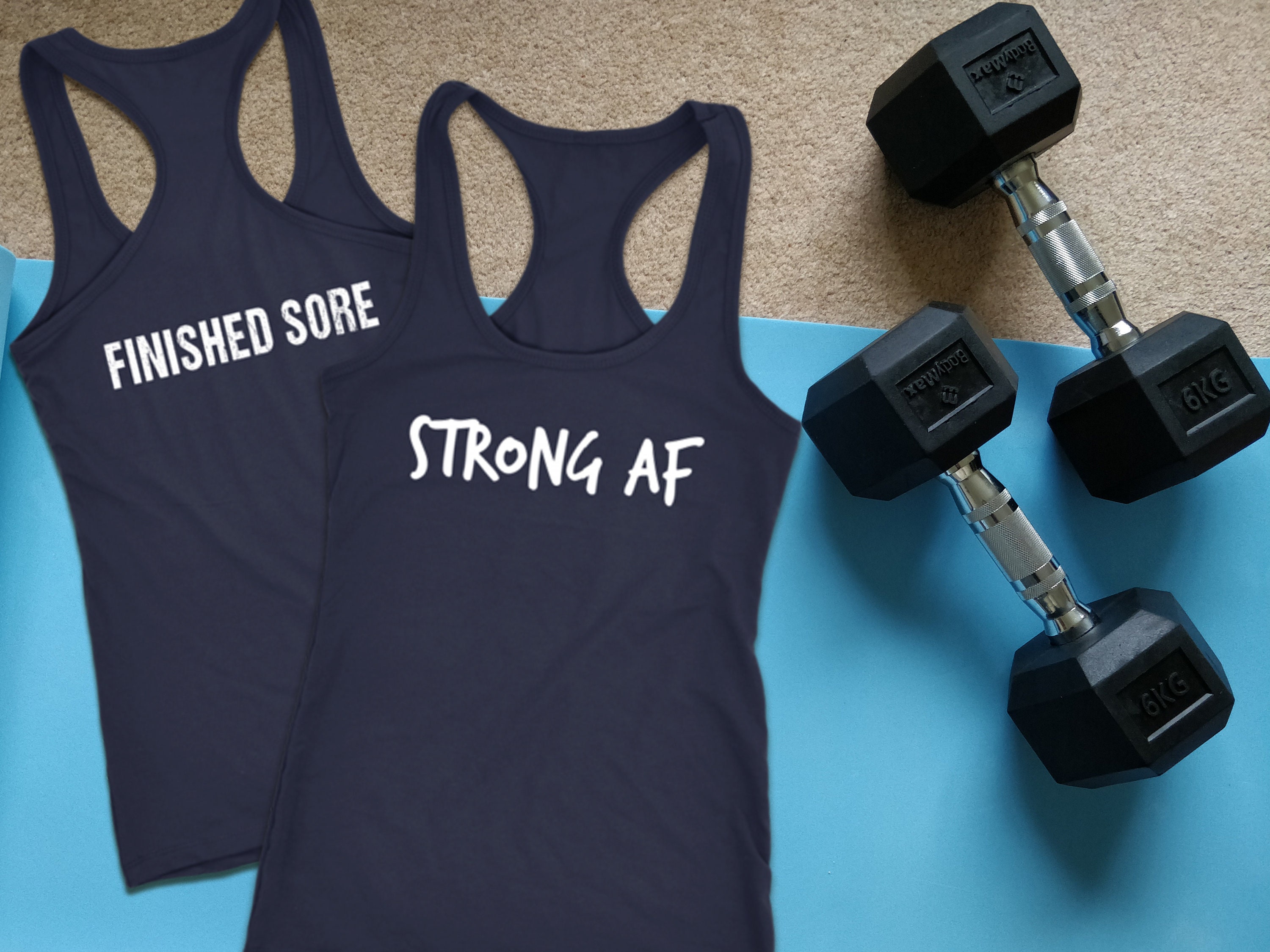 Lift Hiit Finisher Tank Womens Strong Af Finished Sore Etsy
