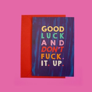 Rupaul Drag Race Good Luck And Dont Fuck It Up Card Drag Etsy