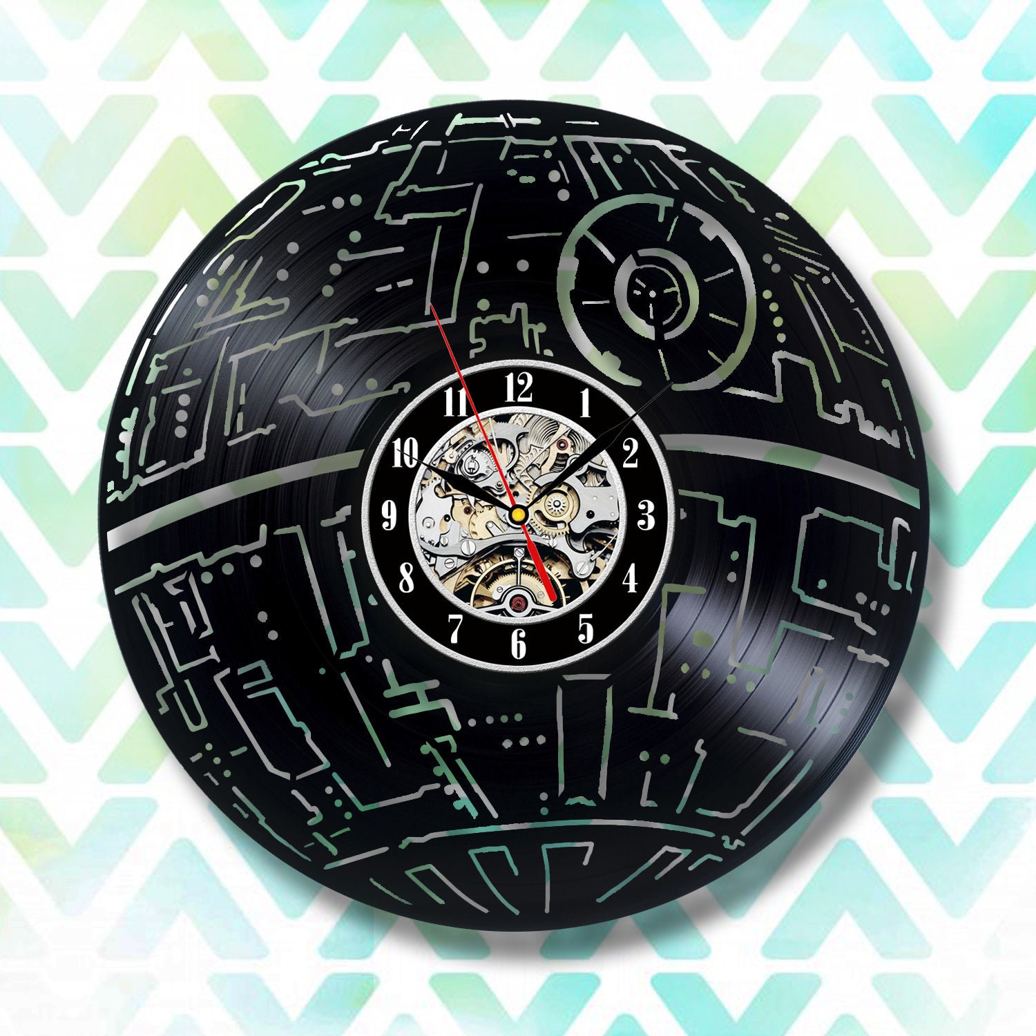 Star Wars Death Star, Death Star vinyl clock, Death Star wall art, Star Wars starships, Star Wars spaceship, Star Wars Darth Vader