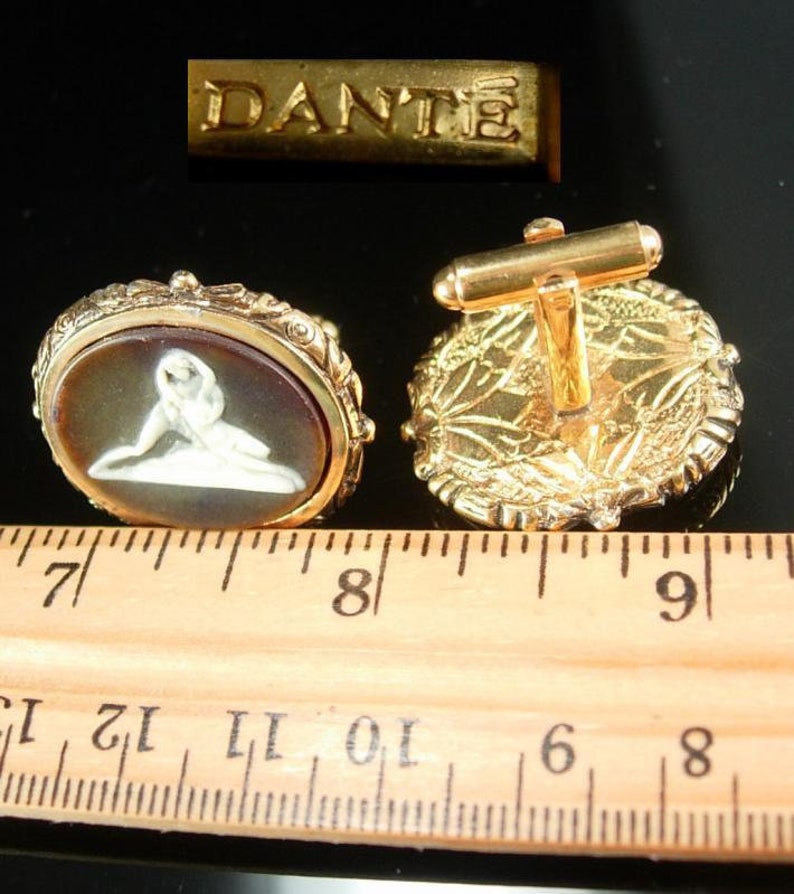 Erotic Female Cuff Links Lovers Vintage Cufflinks Nude Goddess Etsy