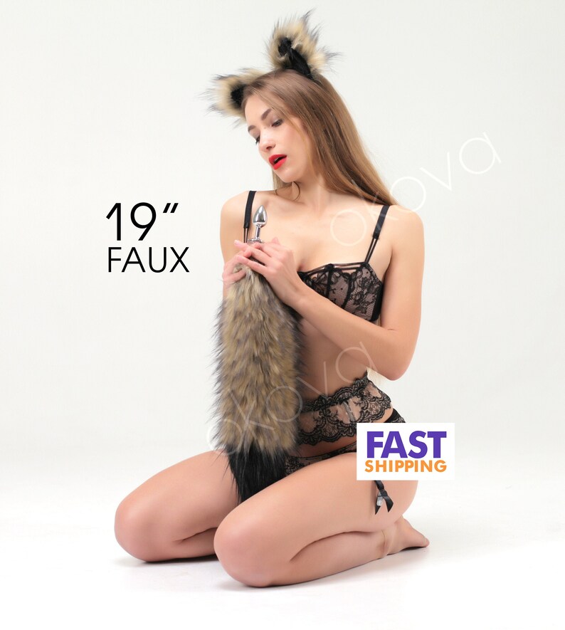 Силиконовая анальная пробка DD Джага-Джага МиФ с хвостом, черный 503-04 BX DD - Джага-Джага - Анальные пробки с хвостом - Купить