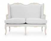 Francais Two Seater Wingback Sofa Custom Made Bespoke Upholstered Seating By Millmax