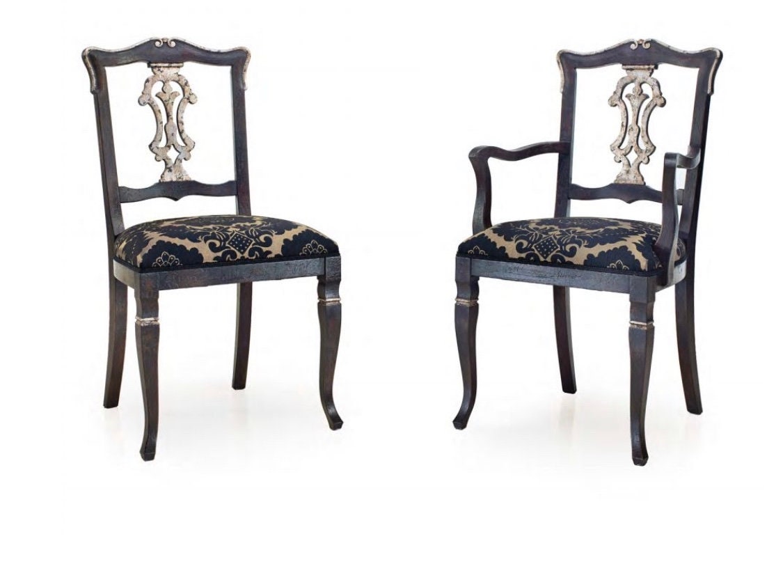 Antico French Upholstered Dining Chair or Carver Armchair Bespoke Custom Finished Upholstered To Order Handmade Seating By Millmax