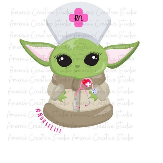 Mandalorian Nurse Baby Yoda Star Wars Nurse RN Shirt Etsy Australia
