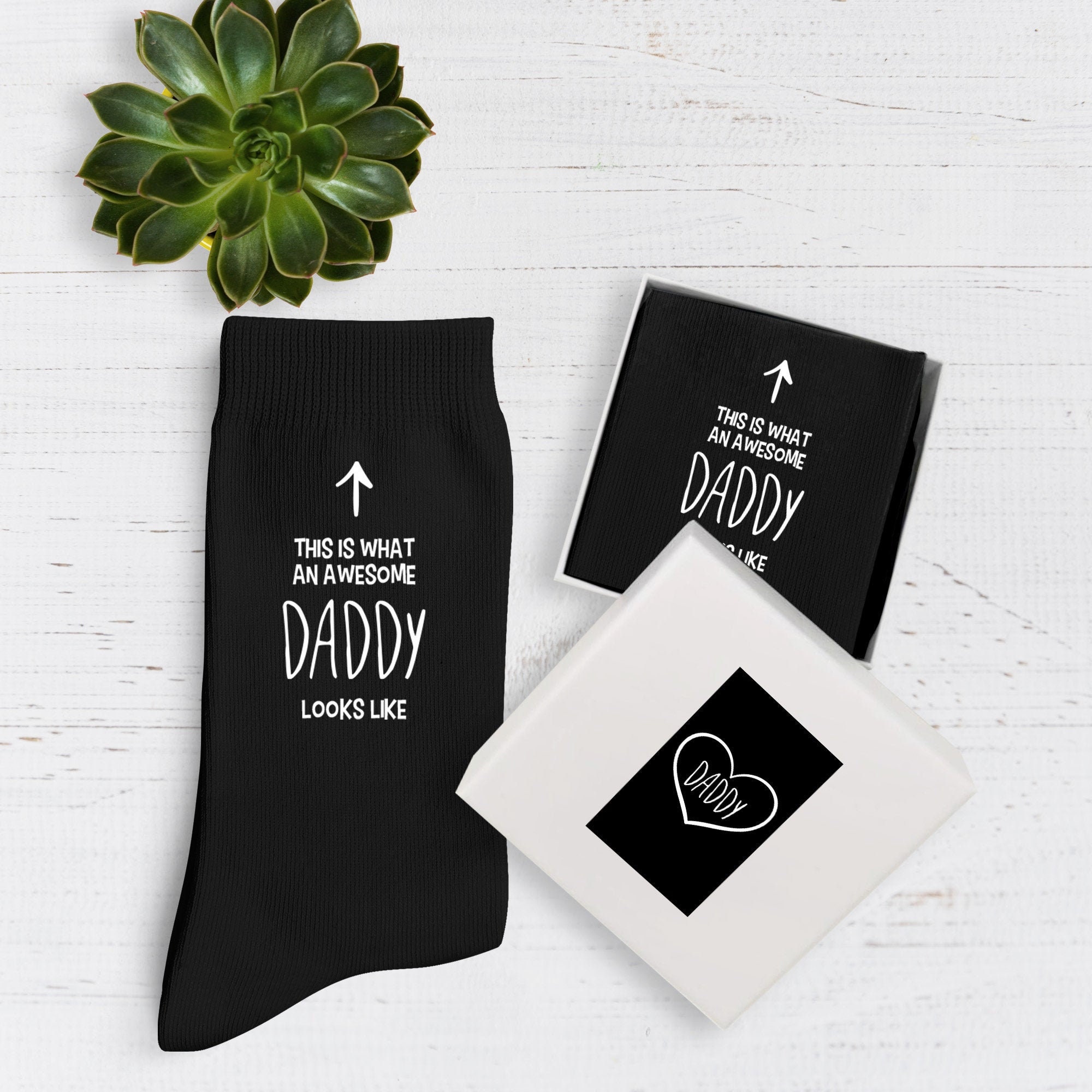 This Is What An Awesome Daddy Looks Like Cotton Socks/New Father Gift For Dad Christmas Present Pregnancy Announcement Idea