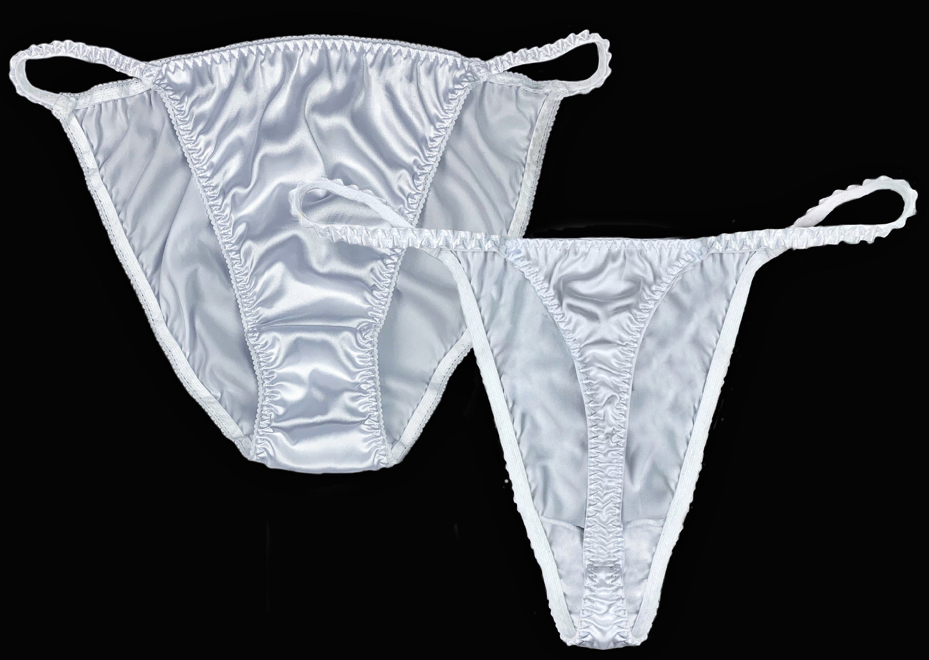 Satin String Bikini Panty Thong Piece Combo Pack Etsy