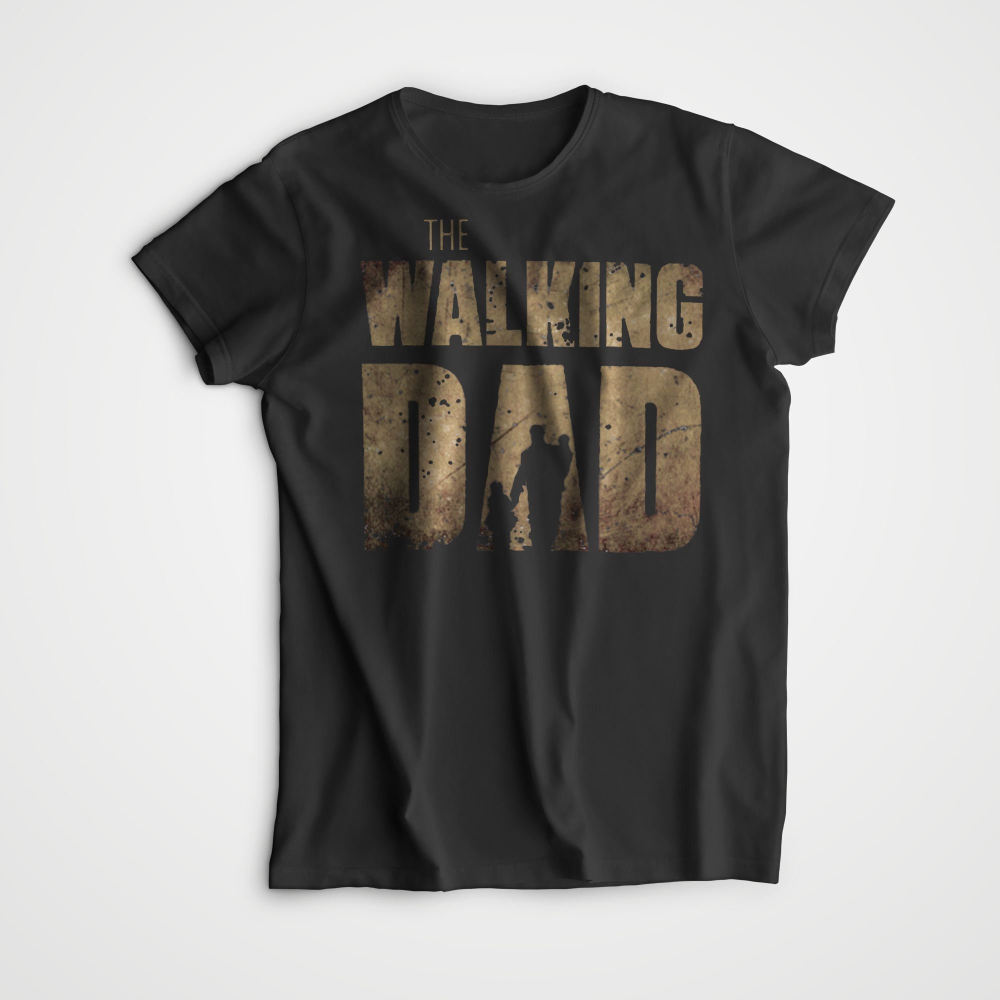 The Walking Dad Mash Up T-Shirt Mens Black Tee Funny Shirt
