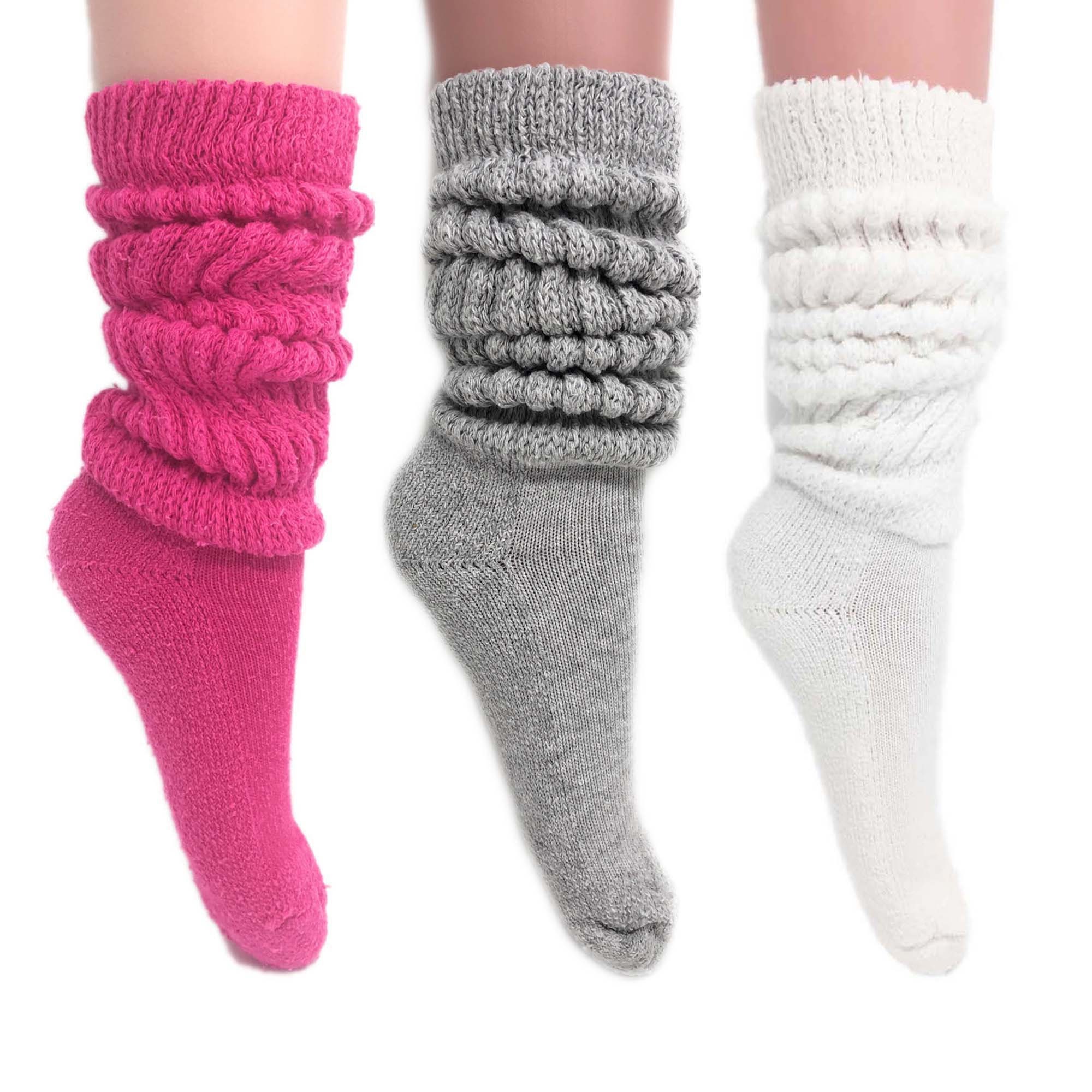 Clothing Witwot Pairs Women S Slouch Socks Cotton Knit Knee High