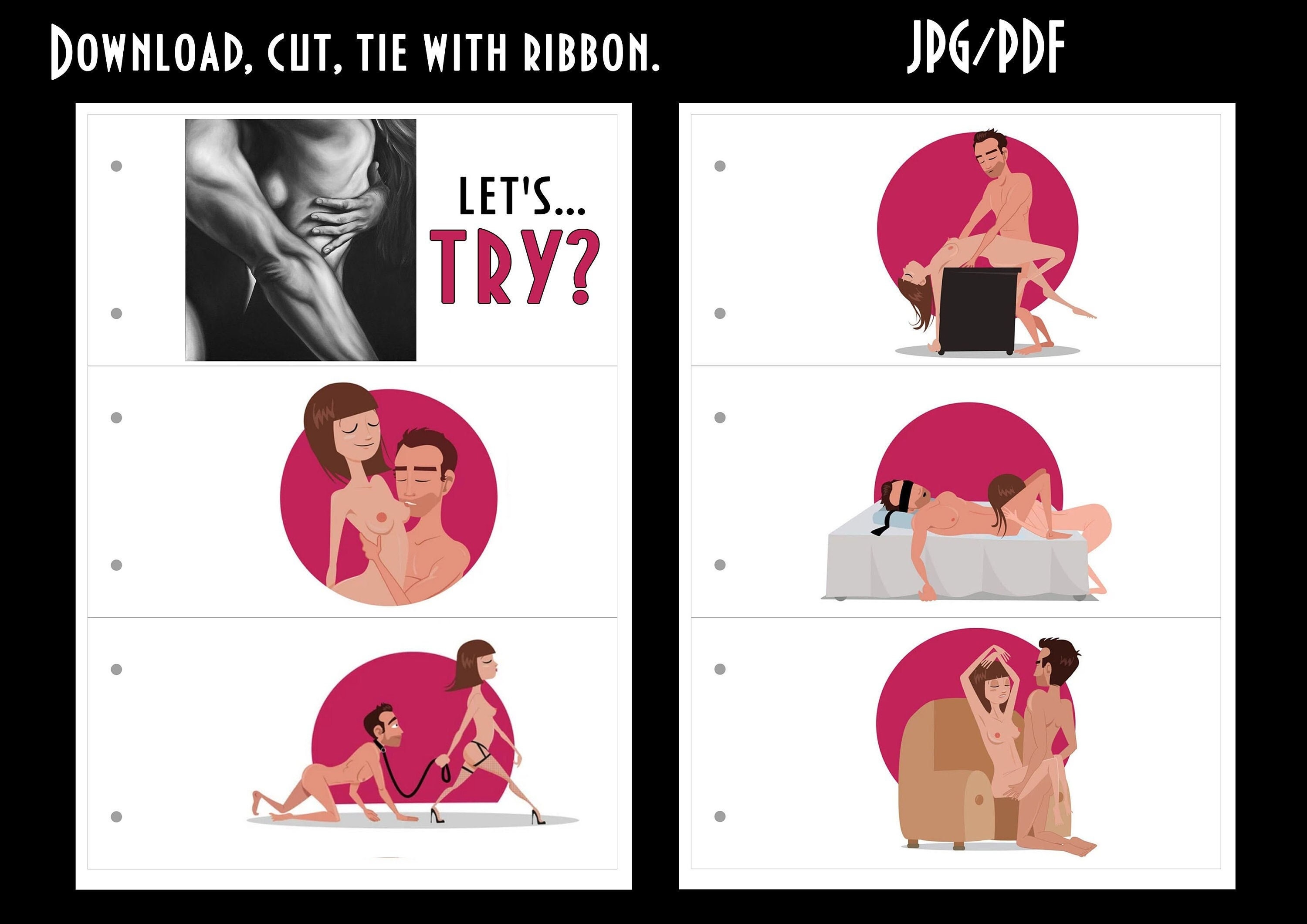 Printable Sex Coupons 20 Sex Positions Cards Kamasutra Etsy