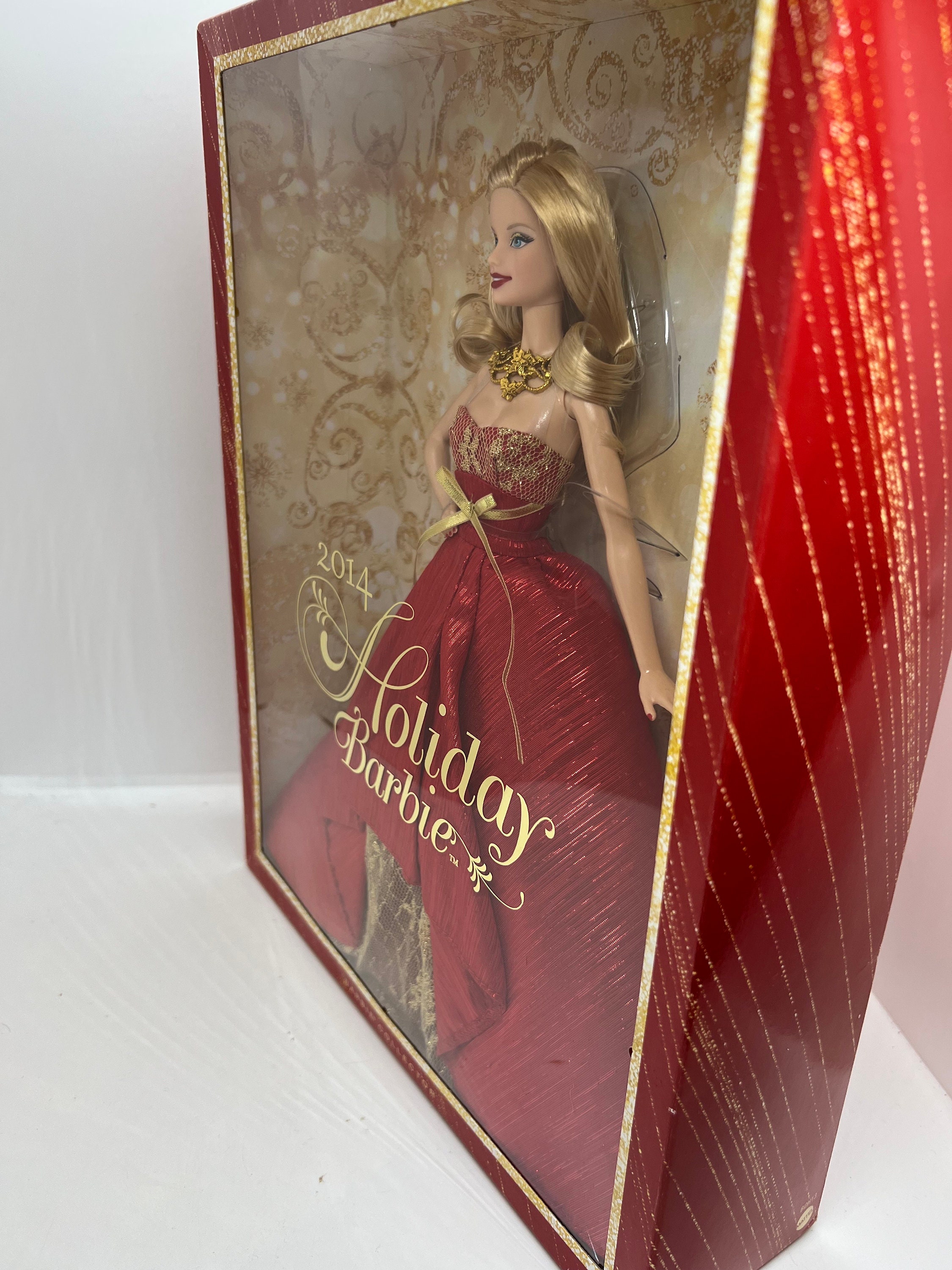 Holiday Blonde Barbie Doll In Shiny Red Gown Collectors Edition Etsy