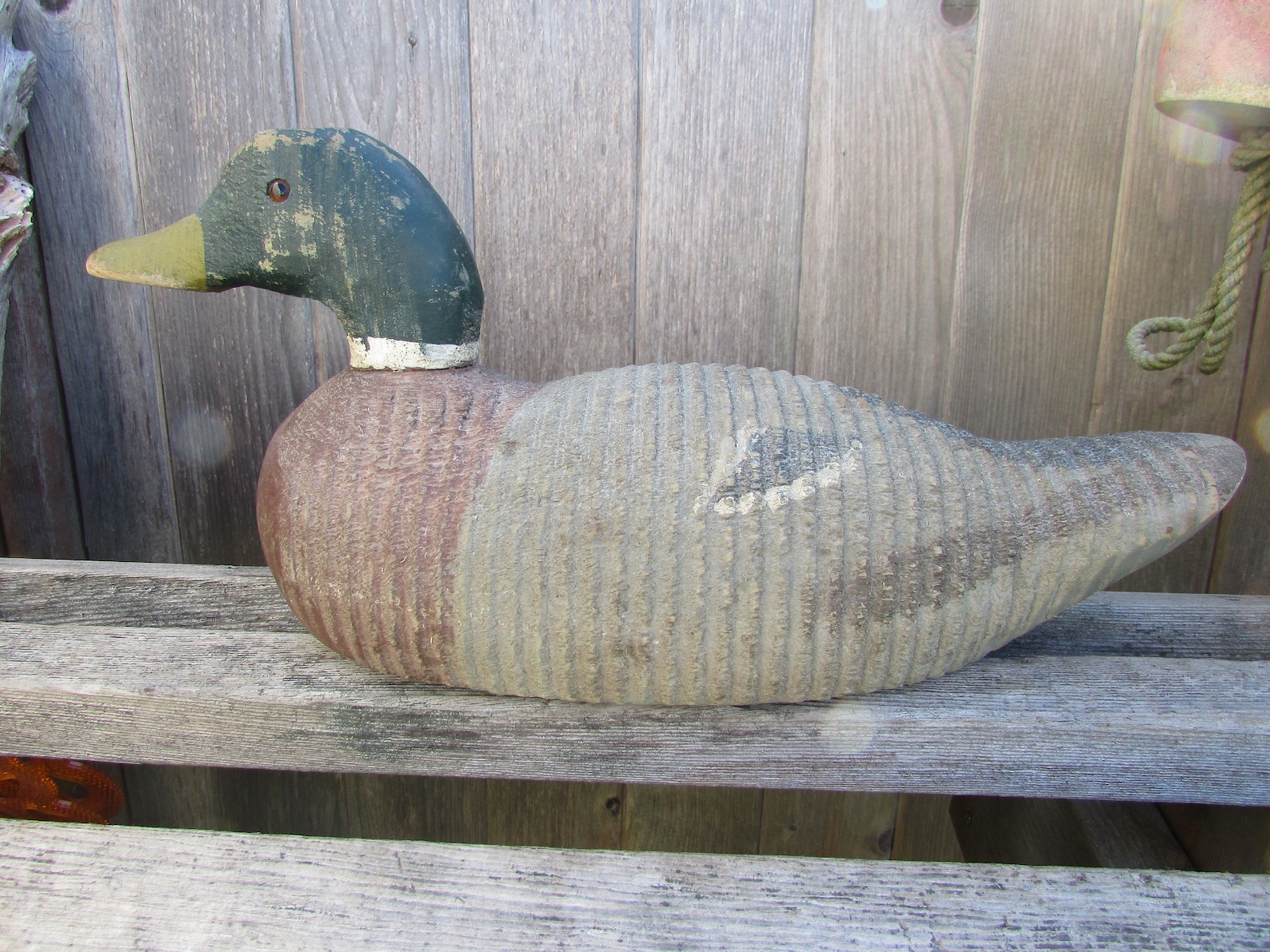 Antique Victor Mallard Duck Decoy With Glass Eyes Hand Carved Etsy