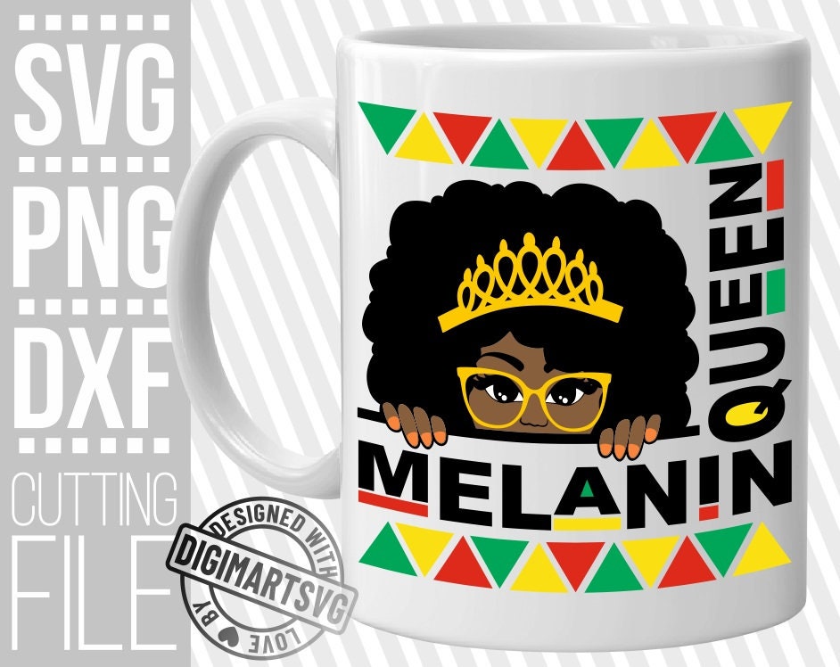 Melanin Queen Svg Melanin Afro Woman Svg Black Girl Magic Etsy
