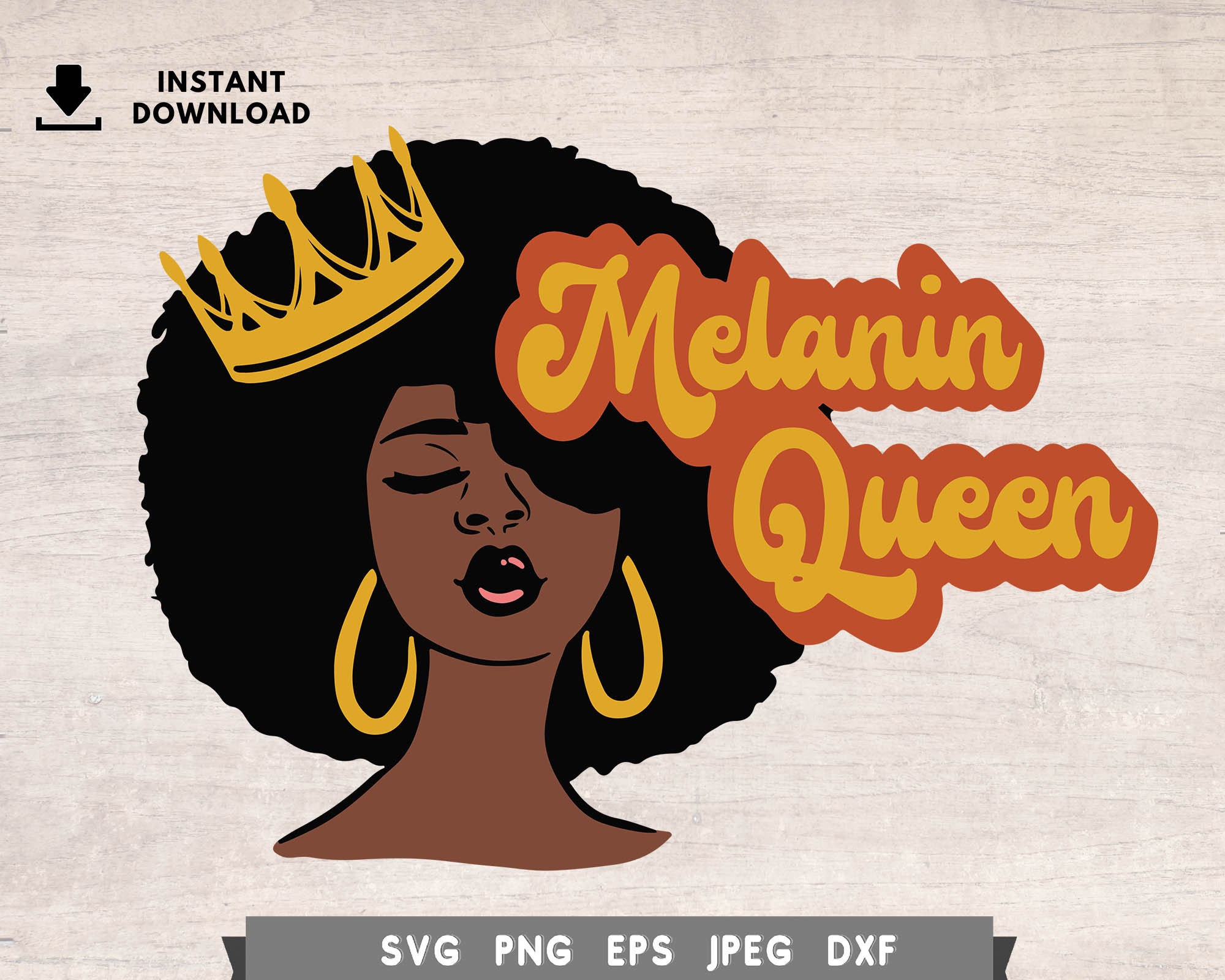Melanin Queens Svg Afro Svg Clipart Cutting File Cricut Etsy