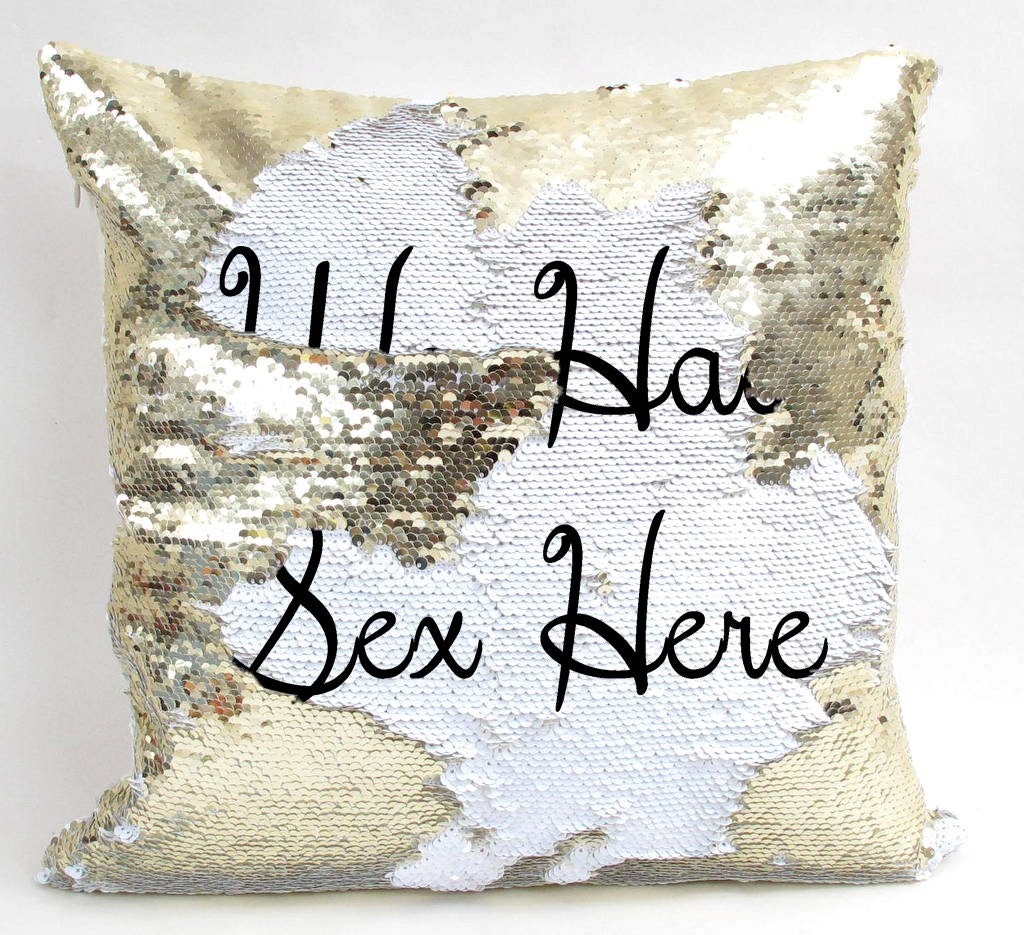 We Had Sex Here Secret Message Magic Sequin Cushion Pillow Two Etsy