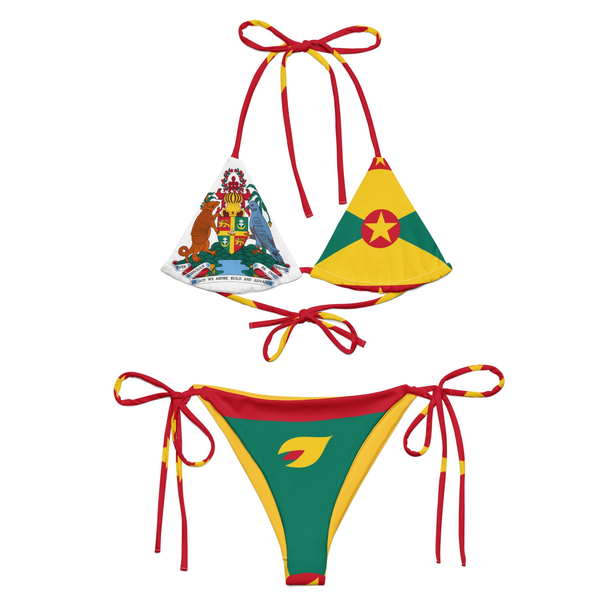 Grenada String Bikini Coat Of Arms Flag Summer Swimwear Caribbean Bathing Suit Etsy UK