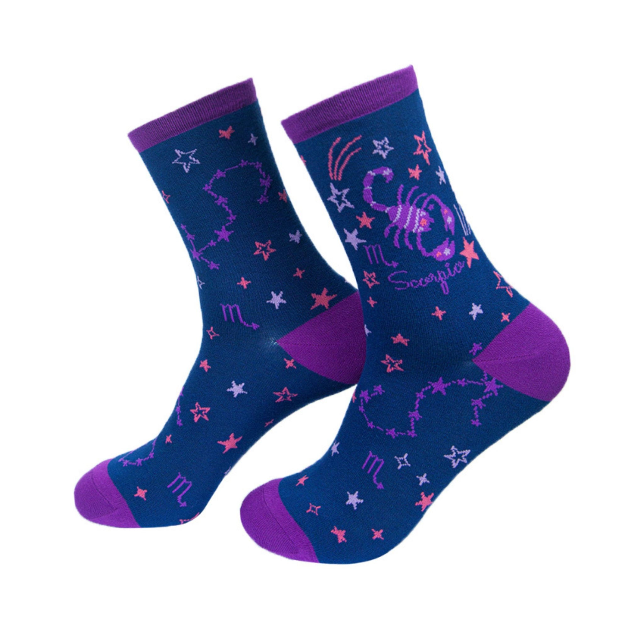 Scorpio Socks, Zodiac Sign, Gifts, Funky Gift For Her