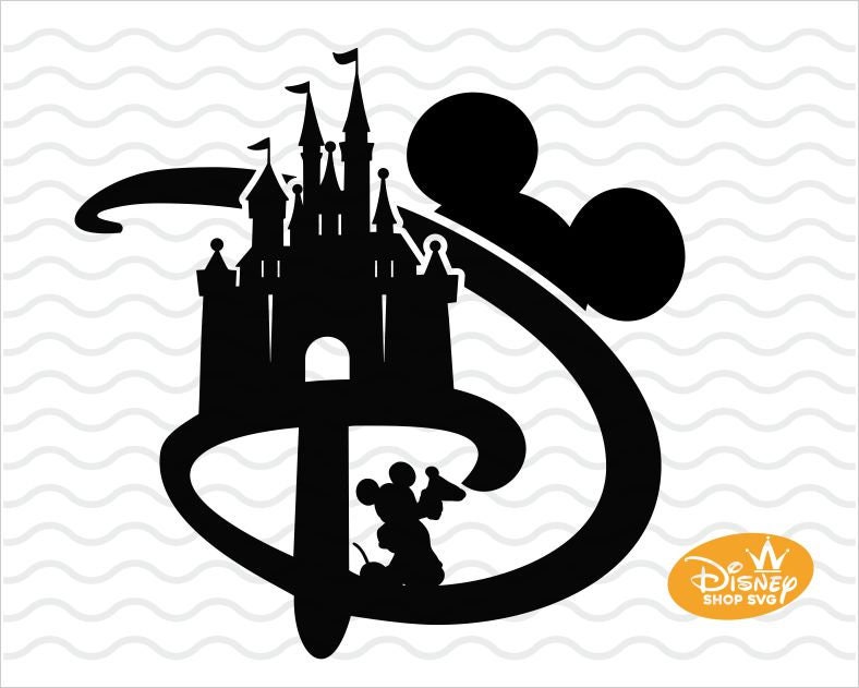 Mickey Mouse Svg Dxf Cut Files Disney Castle Silhouette Images And