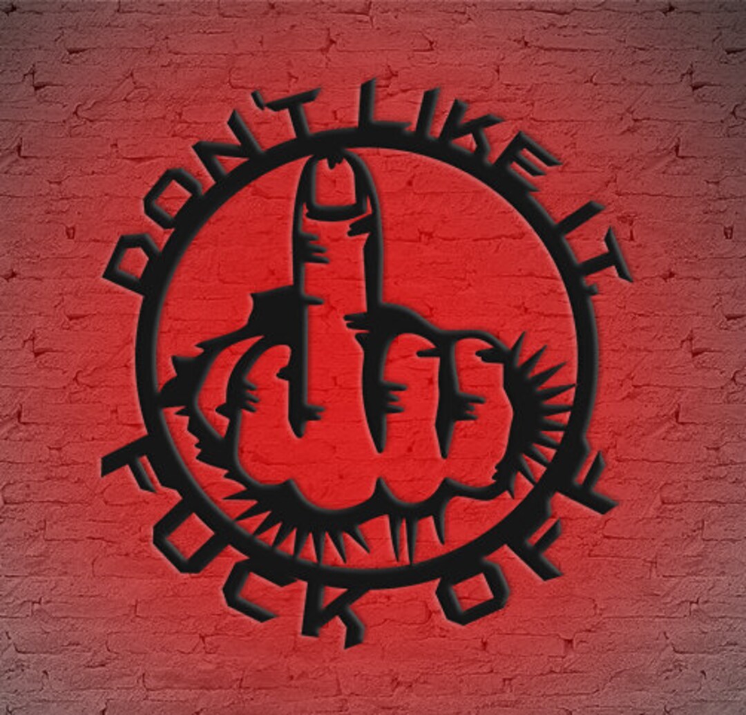 Personalized Middle Finger Sign Fuck Off Sign Funny Christmas Gift Doom Room Led Lighted D