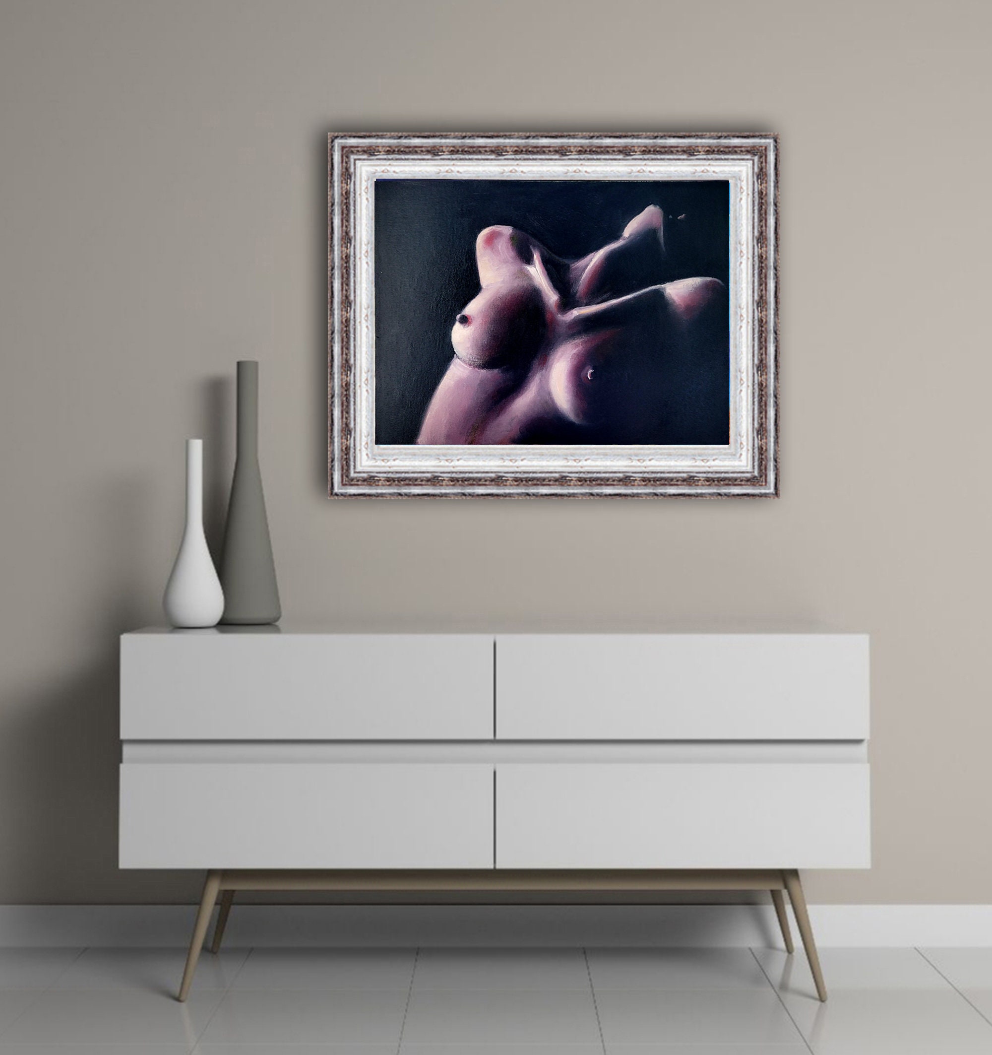 Naked Woman Painting Original Nude Art Erotic Painting Oil Artwork