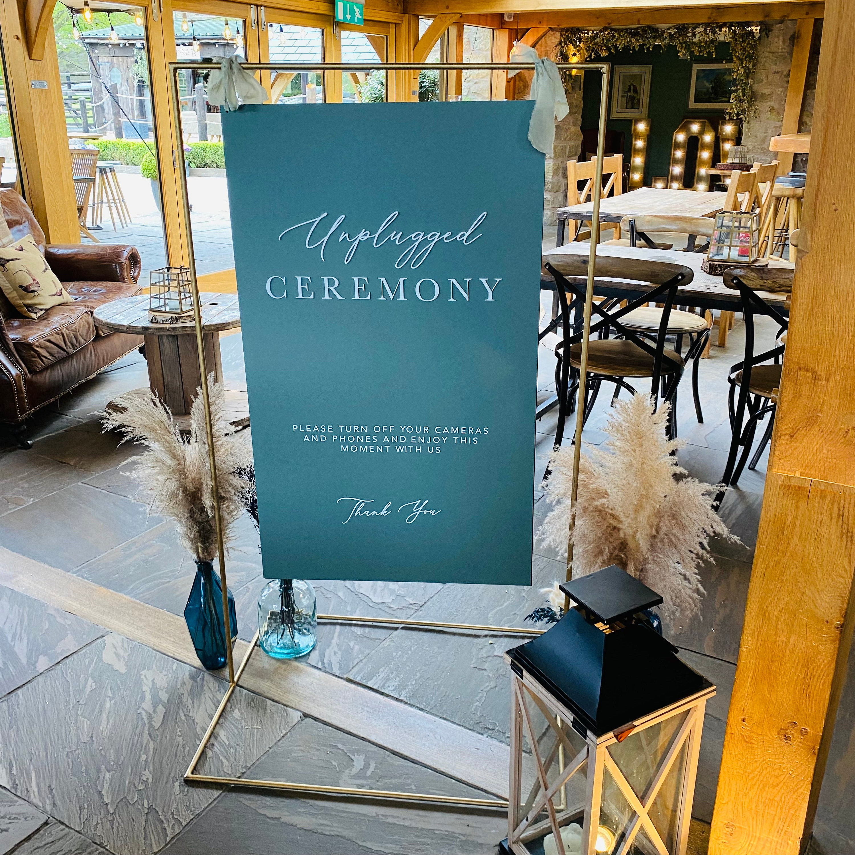 Large Acrylic Unplugged Ceremony Sign